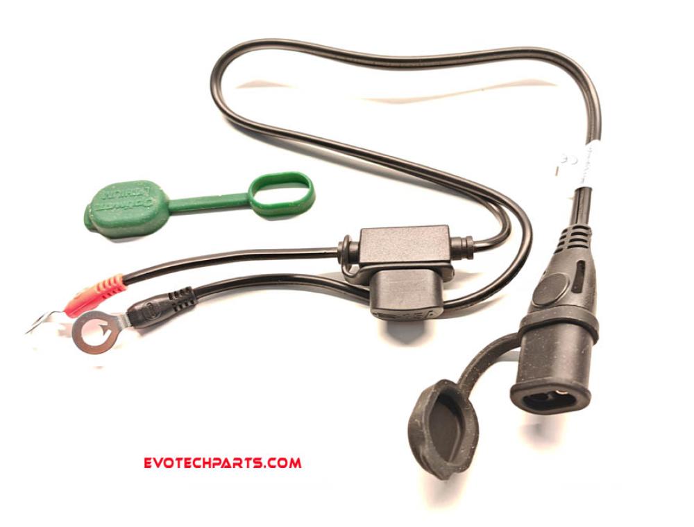 Ladekabel Ösenkabel M6 / M8 mit Kappe, SAE Anschluss, 15 A Sicherung, Länge 50 cm